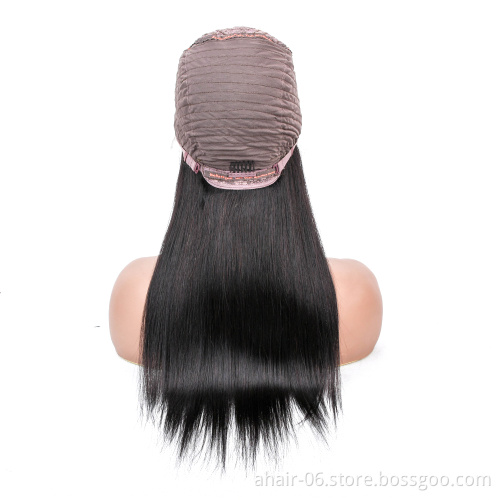 New T Part Net Lace Frontal 10A Nature Color Straight Cheap Fashionable Brazilian Hair Wigs Wholesale In Stock,100% Human Hair